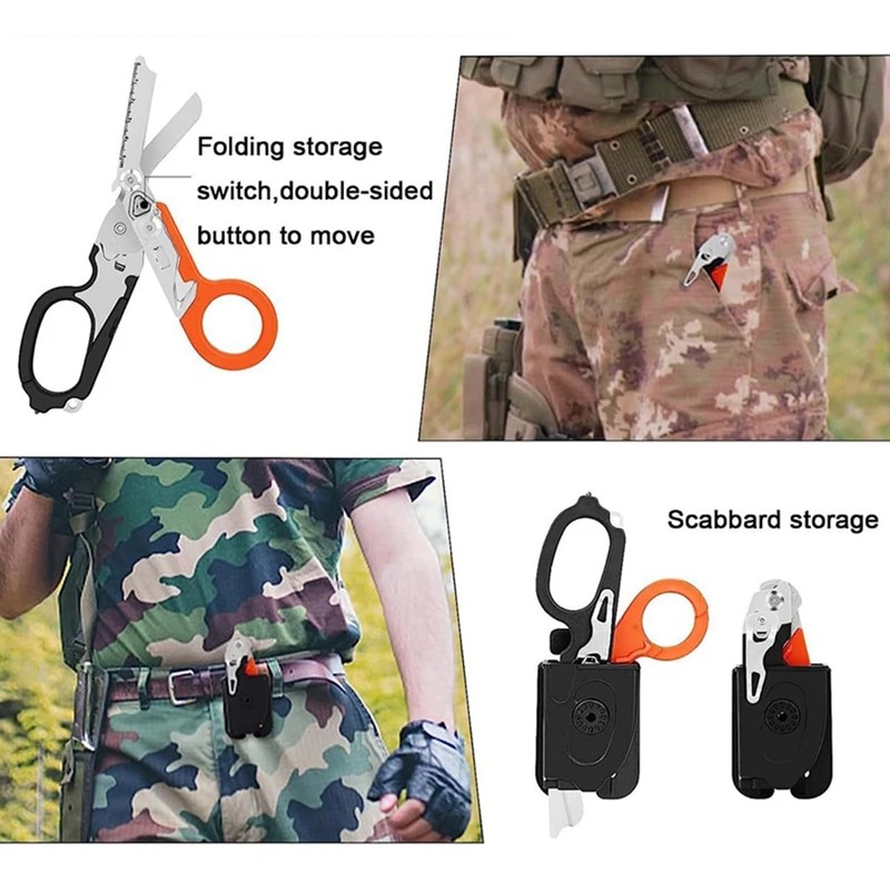 MYLEUS Heavy-Duty Emergency Response Shear with Strap Cutter & Glass