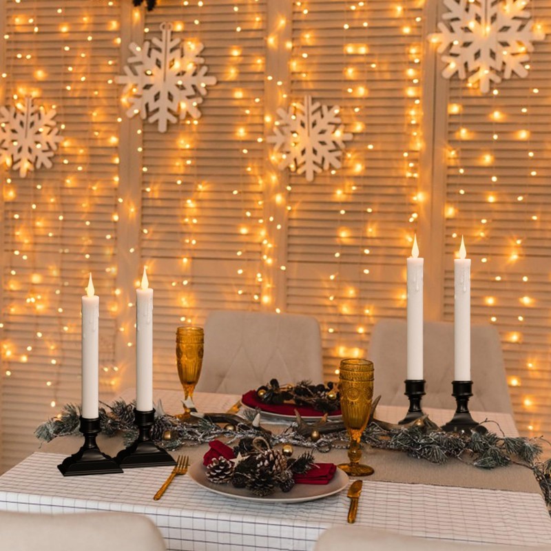 Wondise Flameless Window Candles with Timer & Remote, Battery Operated