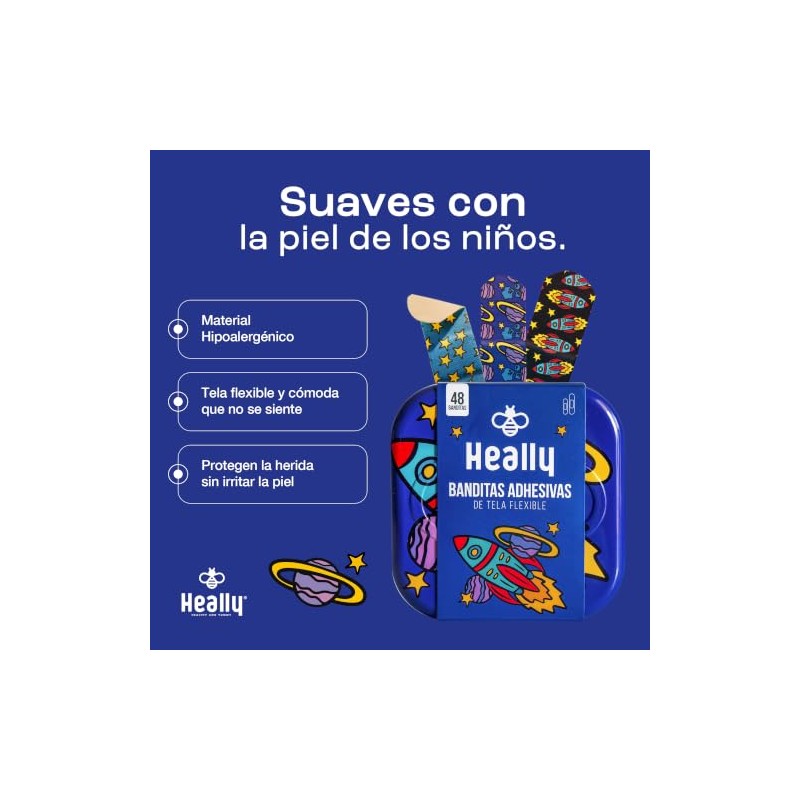 Curitas para Ni?os Banditas Adhesivas de Planetas Heally