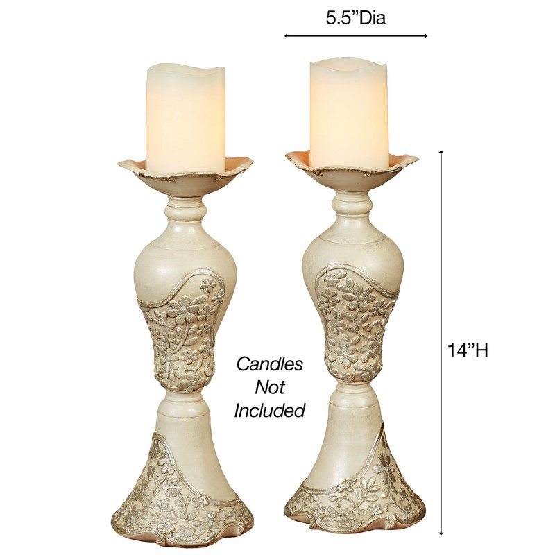 Floressa Platinum Candleholder Set