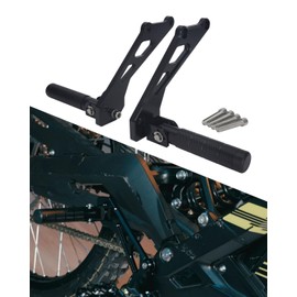 JFG RACING Surron Rear Foot Pegs Kit,Sur Ron Pedals Rests with Bracket for Electric Dirt Bike Surron/Sur S/Sur X/Sur L1E/X160/X260 Black