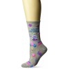 Hotsox Womens Happy Birthday Socks, Grey, 1 Pair, Womens Shoe 4-10