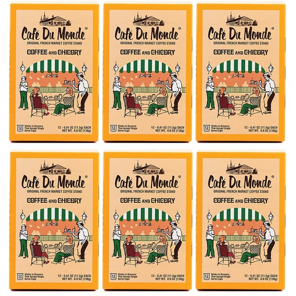 Cafe Du Monde dark roast Pods Coffee and Chicory Single Serve Cups (72 Count)