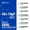 45+10uF 45/10 MFD ±5% 370/440VAC Dual Run Round AC Capacitor