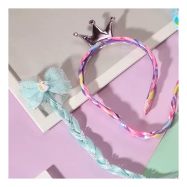 Pinksheep 4pcs Unicorn Mermaid Glitter Bows Bows Headband Wi