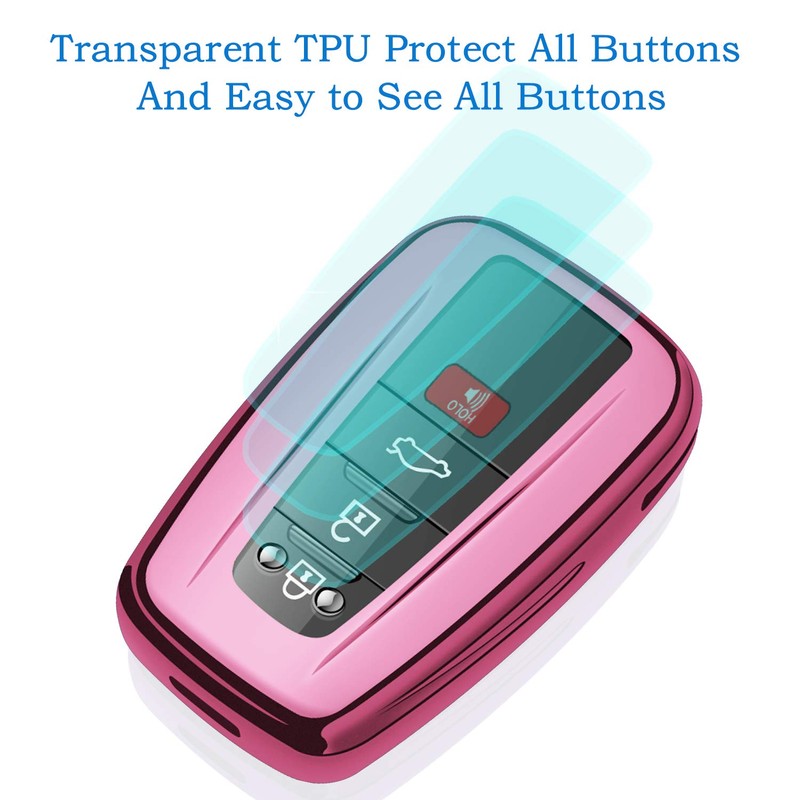 Autophone for Toyota Key Fob Cover with Keychain Soft TPU