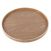 Round Shape Solid Wood Tea Coffee Snack Food Meals Serving