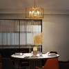 peskoe Gold Chandelier Modern Geometric 6-Light, Farmhouse Dining Room Light