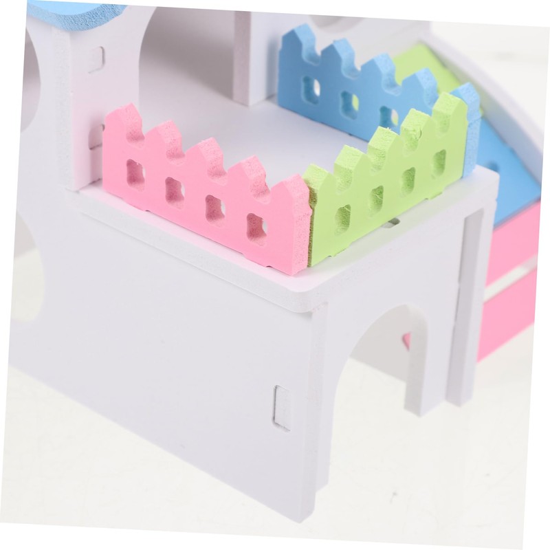 Kisangel Ladder Hamster House Bed Decorative Hideout Swing Toy for