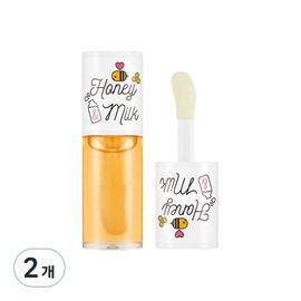 APIEU Honey & Milk Lip Oil Lip Balm, Milk Fragrance, 5g, 2 Pieces / 어퓨 허니앤밀크 립 오일 립밤, 밀크향, 5g, 2개