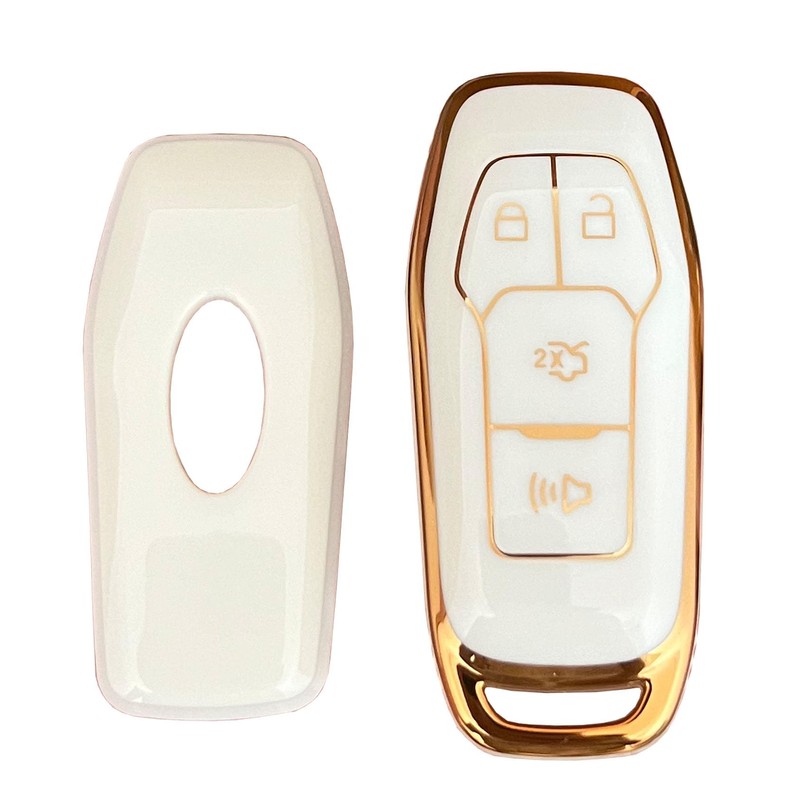 WENHENI for Ford Key Fob Cover with Keychain Fit for