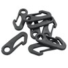 Coufce 8 Pack Flag Pole Clip Snap Hooks, Black Nylon