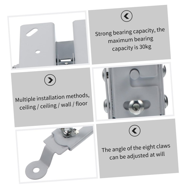 DOITOOL Projector Mount Ceiling Rack Adjustable Bracket 4-Hole Support Carbon