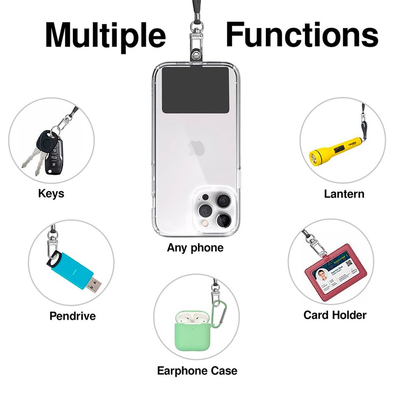 TBOC T B O C Cell Phone Lanyard [Black] -