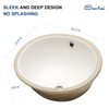 Sarlai Undermount Bathroom Sink -18 x15 inch Oval Vessel Sink