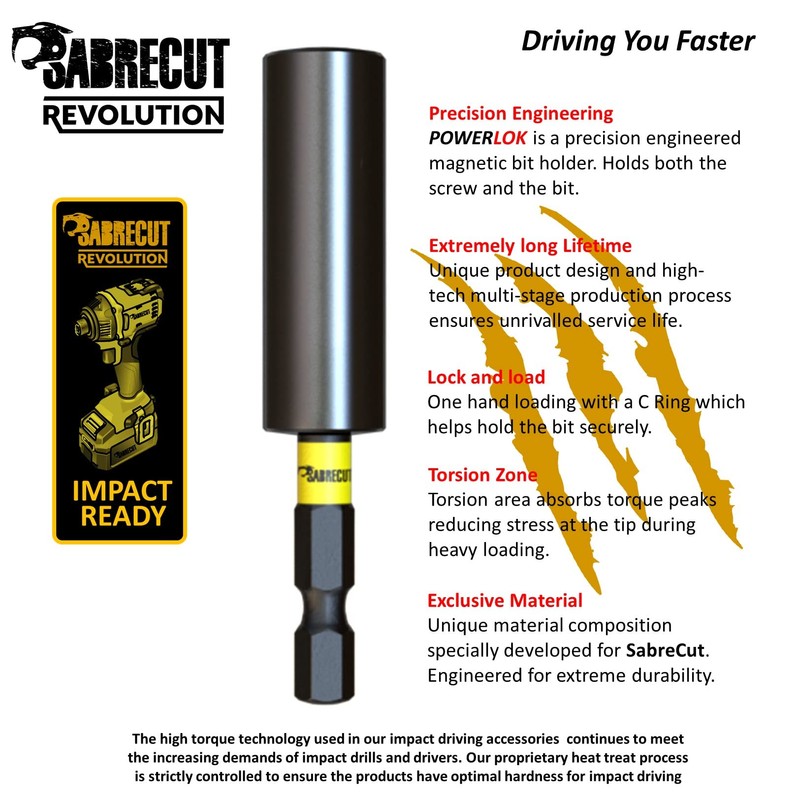 31 x SabreCut SCRPH23231B 32mm PH2 and 60mm Impact Bit