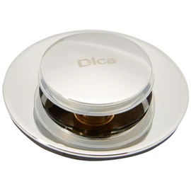 Dica 4206CP Contra tipo Push con Rebosadero para Lavabo, Acabado Cromo