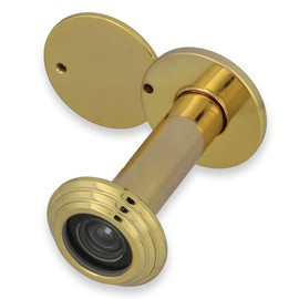 Amig - Ultra Wide Angle Brass Door Viewer | Easy Install, Scratch-Resistant | Enhanced Security for Elderly & Children, Painted Brass, 55-80 mm