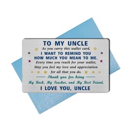 EE&YU Uncle Gifts for Men - Love and Thank You Uncle Birthday Retirement Valentines Day Card from Niece Nephew