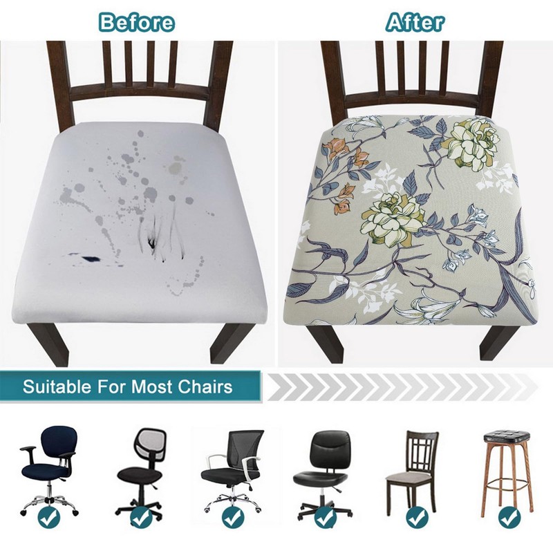 SearchI Seat Covers for Dining Room Chairs Stretch Printed Chair