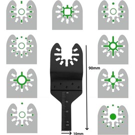 10 Pack Multi Tool Blade90x10mmOscillating Saw Blades Wood Cutting Saw Blade Quick Release Multitool Blades Compatible with Dremel, Fein Multimaster, Makita