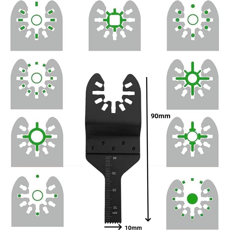 10 Pack Multi Tool Blade90x10mmOscillating Saw Blades Wood Cutting Saw