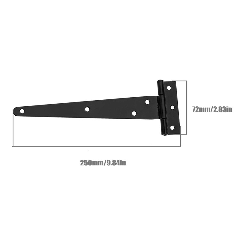 6 Pcs 10" T Strap T Hinge Set Heavy Duty
