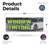 Window Tinting Vinyl Decal 24 Inch x 9 Inch Weatherproof