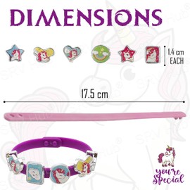 HOVUK Unicorn Bracelet Making Kits for Girls, 3 Bracelets with 18 Charms - Friendship Bracelets for Christmas Birthday, Party Bag Fillers for Girls 3+Years