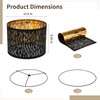 2 Pcs Black Lamp Shades, Hollow Carved Fabric Lampshades for