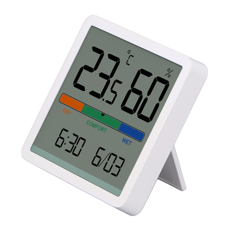 Temperature Humidity Monitor 3 in 1 Temp Tester Digital Display