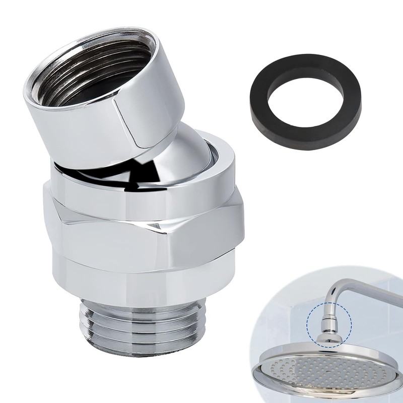 Shower Connector Ball, G1/2 Universal Shower Head Connector Rotatable Adapter