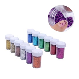 STOBOK Color Glitter Powder for Crafts Nail Art and Home Decor Each Bottle for Scrapbooking Greeting Cards and Festival Decorations