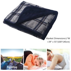 SIVENKE Fleece Wearable Blanket, Plaid Lap Blanket Comfy Poncho Plush Blankets Throw Women Shawl Wrap Cover Cape with Buttons for Bed Sofa Office 100 x 140cm
