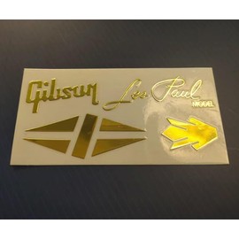 1PCS Suitable For Gibson Metal Label Electric Guitar Head Logo Water Transfer Printing Trademark Sticker Removable Film