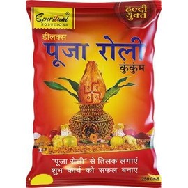 Pooja TIka ROLI KUMKUM (कुंकुम रोली)/Roli Pouch/Pooja Puja Sindoor/Pooja Tilak/Tika (Red)(Pack OF2)
