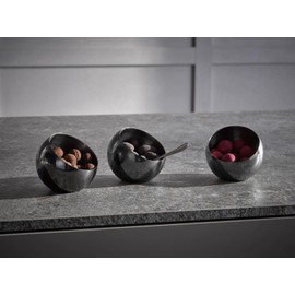 APS Sphere 40772 Bowl Set of 3 Diameter 8 cm Height 7 cm 0.1 Litre Stainless Steel Gunmetal Look
