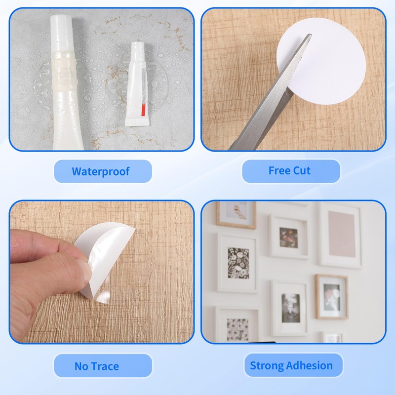Hecila 40PCS Clear Double Sided Adhesive Pad Heavy Duty Double