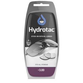 Inland UK +3.00 Hydrotac Stick-On Bifocal Reading Lenses, +3.00 Magnification, Universal Fit for All Eyewear