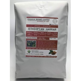 Smokin Beans 5-Pound Africa Ethiopia Harrar Coffee, Natural Processing, Medium Roast, Premium Whole Bean Specialty Coffee