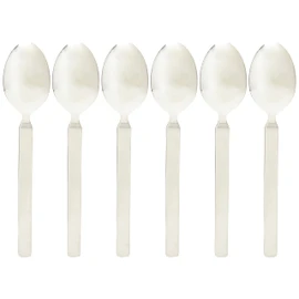 Alessi Dry Tea Spoon, Set of 6, (4180/7), Silver