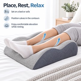 Contoured Memory Foam Leg Pillow – Dual Leg Support for Bed & Sofa Rest