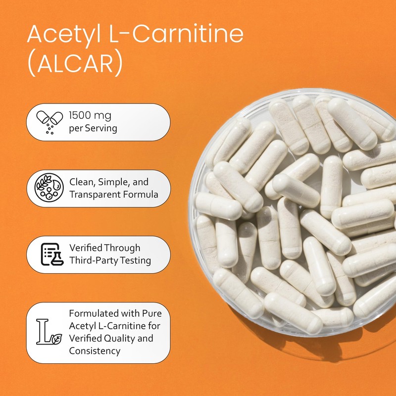 NaturaLife Labs Acetyl L-Carnitine (ALCAR) 1500 mg per Serving –