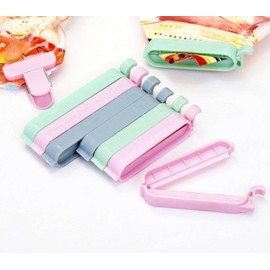 FENGZIZH Bag Clips for Food Storage, Food Bag Sealing Clips,Multicoloured Reusable Plastic Bag Clips to Keep Food Fresh,for Snacks, Coffee, Food & Sandwich,2 Types &3 Colors,24Pcs