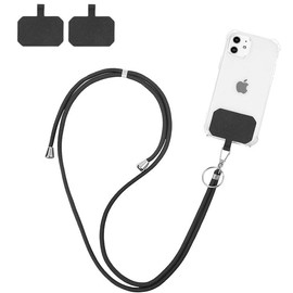 flintronic Phone Lanyard, Adjustable Universal Cell Phone Cord Strap, Phone Tether, for Neck Strap Crossbody Strap Wrist Strap, Compatible with most Phone Cases, with Keychain and Patch