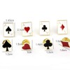 Happyyami 8PCS Poker Brooch Playing Card Collar Pins Heart Badges