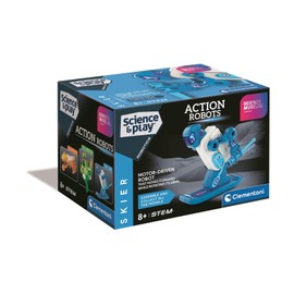 Clementoni Science&Play Action Robot Sports Skier, STEM Kit to Assemble, For Kids 8+ Years, 61570