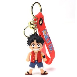 Blue Aura Premium rubber Luffi Cap Standing Cute Anime Cartoon 3D Creative Keychain | Car key rings| Bike Key Chains | Bag Charm