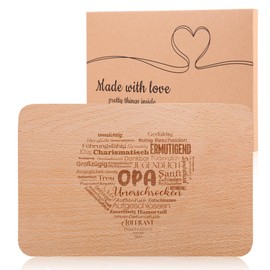 Gift Idea for Grandpa with Engraving – Wooden Breakfast Board as Christmas Gifts – Compliments of Love