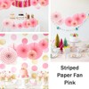 Hocansen 6PCS Hanging Paper Fans Set 8/12/16in Party Decoration Paper